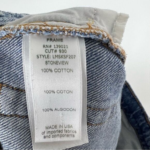 Frame Le Mini Split Front Denim Skirt - Picture 7 of 9